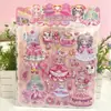 Adesivos de Bolha 3D para Crianças Meninos, Adesivos de Carro e Dinossauro, Adesivos Educativos de Fantasia de Princesa de Desenho Animado para Meninas
