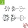 Fabricantes transfronteiriços atacado 2 Karat Mosan brincos de diamante mulheres brilham alto sentido s925 brincos de fio de prata