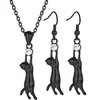 Collar Gatos Oscuros Explosiones de Amazon Transfronterizas Diseño de Nicho Europeo y Americano Collar de Cadena para Clavícula Payaso Pendientes