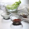 Tazón pequeño para comida de bebé Tazón de vidrio resistente al calor Mini plato para salsa para mojar para el hogar Plato japonés para salsa de soya Plato para vinagre