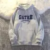 Moletom com Capuz Retro Americano para Mulheres, Outono e Inverno, Forrado com Fleece, Espessado, Marca da Moda, Tamanho Grande, Blusa Jaqueta Oversize Solta, Tendência