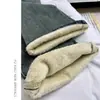 Jeans de Micro-La Engrosados con Forro de Lana para Mujer Invierno Cintura Alta Elásticos Tallas Grandes Piernas de Trompeta Adelgazantes Cuerpo en Forma de Pera