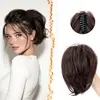 Herramienta de peinado de moño de pelo corto rizado despeinado tipo clip transfronterizo para mujeres europeas y americanas, goma para el pelo, peluca de coleta en stock