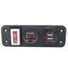 Panel Modificado para Coche Uno a Dos Transfronterizo Interruptor Impermeable Cargador de Coche Pantalla Digital Cargador USB para Coche Modificado