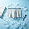 Roupa Íntima Masculina de Malha de Seda Gelada Verão Sensação de Gelo Cor Sólida Fina Respirável Boxer Briefs para Crianças Maiores Shorts Boxer Estudante