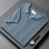 Camisa polo de manga corta con cuello para hombre, camiseta de verano de marca moderna, corte slim estilo coreano, top versátil nuevo y moderno 2025
