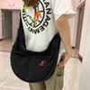 Bolso Mensajero para Hombre ins moderno Japonés simple dumpling bolso de hombro femenino marca de moda bolso de hombro para estudiante bolso de lona Crescent boy