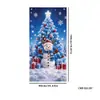Capa de porta de laço de Natal 2026 mais vendida transfronteiriça tecido decorativo para férias de Natal bandeira de tecido para pendurar na porta externa