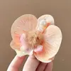 Novo Pente Rosa Flor de Cerejeira Primavera/Verão 2025 para Mulheres, Estilo de Feriado, Penteado Floral, Presilha Lateral para Coque com Flores