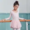 Ropa de Baile para Niñas Verano Tutú para Niñas Danza China Ropa de Práctica para Exámenes para Niños Pequeños Falda de Baile de una Pieza de Manga Corta