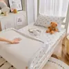 2026 Primavera/Verão Novo Algodão Puro Estampado Roupa de Cama de Dormitório Estudantil Solteiro Lençol de Cama Solteiro Cobertura de Cama Solteiro Peça Única