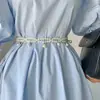 Nuevo Cinturón Blanco de Perlas Artificiales con Borlas, Cadena para la Cintura de Mujer, Ceñidor Decorativo para Vestidos, Cinturón Versátil para Suéteres