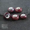 Contas Cerâmicas Vintage com Furo Grande, Contas Espaçadoras Planas com Esmalte Floral, Materiais para Colar Pulseira de Joias DIY Feitas à Mão, Contas Soltas