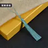 8cm Contas Coloridas de Jade Borla Dourada Marcador de Página com Borla Acessórios de Vestuário Decoração de Joias Borla Atacado