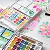 Acuarela Sólida Gouache Pigmento Venta al por mayor Transfronteriza 36 Colores Principiante Niños Arte en Polvo Pigmento de Acuarela Sólida