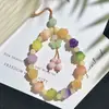 Novo Pingente Garra de Gato Bodhi Xiaoqing Queimado a Carvão Raiz de Bodhi Gato Branco Pulseira Placa Feminina Brincando com Literatura e Contas de Buda Joias