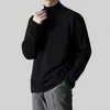 Camiseta base de cuello alto medio transfronteriza para hombre, camiseta de manga larga térmica de doble cara, ropa interior cálida para otoño e invierno, top de talla grande