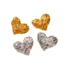 Pendientes de Corazón Exagerados de Moda para Mujer, Pendientes Geométricos Bohemios de Acero de Titanio Chapado en Oro y Plata, Modelo Más Vendido Transfronterizo