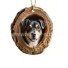 Adornos de Perro Pastor Mascota Papá Noel Árbol de Navidad Acrílico Decoración Plana Conmemorativa Regalo Navideño Xianghong