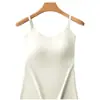 Hermosa camisola larga con tirantes en la espalda y copas de sujetador incorporadas, ropa interior sin costuras tipo segunda piel, camisola de talla grande para mujer