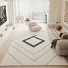 Alfombra para Sala de Estar Estilo Crema para el Hogar Lavable Sin Lavado Tapete para Piso de Dormitorio Moderno Simple de Alta Gama para Sofá Mesa de Centro