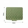 Tapete Drenante de Silicone Inclinado para Bancada Cozinha Anti-Escaldante Isolamento Térmico Tapete para Panela Tapete Espesso para Bancada Antiderrapante Base Fixadora para Tábua de Corte