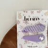 Novo par de presilhas de cabelo infantis com laço de flor lilás claro presilha de cabelo presilha lateral presilha para franja