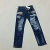 Jeans para Hombre Desgastados y Pintados, Marca de Moda, Estilo Cool High Street, Nuevos Pantalones Skinny Ajustados de Gama Alta 2026