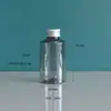 Botella de hombro inclinado de 100 ml a 500 ml con tapa de aluminio y tapón interior, empaque cosmético para hidrosol y loción, botella vacía de PET