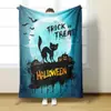 Amazon Comercio Electrónico Transfronterizo Impresión Digital Cómoda, Suave y Cálida Doble Cara Franela Halloween Manta Pequeña Manta