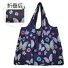 2025 Nueva Bolsa de Compras Plegable Tela Floral Portátil Poliéster Tote Bolsa de Almacenamiento Gran Capacidad Bolsa para la Compra del Supermercado Venta al por Mayor