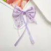 Nuevos Accesorios para Tocados de Lazo de Cinta con Perlas y Estampado de Gasa DIY Bolsas, Zapatos, Ropa Accesorios Semi-Terminados