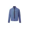 Camisa a Cuadros Azules Estilo Americano con Bloques de Color y Mangas Largas para Hombres y Mujeres, Nueva Tendencia de Camisa Versátil Estilo Old Money con Corbata Dorada de Primavera