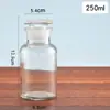 Botella de Vidrio Boca Ancha Marrón 500ml Botella de Reactivo Transparente Boca Esmerilada Sellada Botella Gotero de Reactivo Suministros Químicos Botella