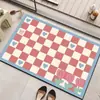 Alfombrilla de Piso de Tierra de Diatomeas Estilo Nórdico, Alfombrilla Absorbente para Baño Oso Tulipán, Felpudo para Puerta de Entrada, Alfombrilla Antideslizante para Pies, Alfombra