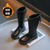 Nuevas botas de montar largas estilo princesa, forradas de forro polar, cálidas, de estilo británico, para otoño/invierno 2026, para niñas
