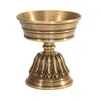 Porta Lámpara de Ghee de Bronce Antiguo Tibetano para Lámpara de Buda, Lámpara de Ofrenda para Salón de Buda en Casa, Portavelas de Lámpara Perpetua