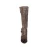 Novas Botas Femininas Outono e Inverno Fivela de Cinto Cano Alto Botas de Cavaleiro Botas de Salto Grosso 40-43 Botas Femininas
