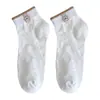 Meias Doces de Comprimento Médio Estilo JK Japonês para Mulheres, Meias com Bordado de Urso para Primavera e Verão, Meias Curtas com Padrão 3D para Meninas