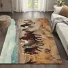 Tapete Grande Animal da Amazon Pintura a Óleo Desenho Animado Veludo de Cristal Grande Área Tapete de Quarto Vento Fácil de Cuidar Antiderrapante
