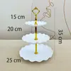 Enfeites Decorativos, Suporte de Exibição para Mesa de Sobremesas, Suporte de Exibição para Pausa para Chá, Suporte Alto para Bolos, Prato de Exibição para Doces, Suporte de Sobremesa de Múltiplas Camadas