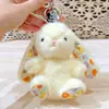 Chaveiro de Pelúcia Coelho Wendy com Laço Curativo Criativo Exquisite Boneca Companheira Pingente para Mochila de Casal Presente