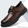 Zapatos de Piel Genuina para Hombre Nuevos Transpirables Formales de Negocios Casuales Antideslizantes Suela Gruesa Piel Suave Zapatos Cómodos Hombre