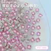 Joyería Rosa de Fondo Plano, Biselada, Ultra Brillante, Forma de Gota de Agua, Estilo Nuevo para Uñas con Acabado de Corte Natural de Alta Gama