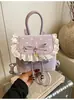 Bolso de Mano de Moda Nicho Estilo Ballet para Estudiantes, Nuevo Modelo Verano 2025, Mochila Linda y Sencilla con Lazo de Moda
