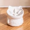 Tazón para Mascotas Cerámico Comedero Lento Tazón para Gatos y Perros Tazón para Comida de Gato Tazón Inclinado Protección de Columna Cervical Tazón Alto Tazón para Agua Tazón para Gatos Japonés