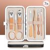 Set de 7 Piezas para Cortar Uñas para Manicura y Pedicura, Cortaúñas, Pinzas para Cutícula, Set de Herramientas. Se puede imprimir con logotipo, Cuidado de manos de acero inoxidable