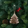 Colgante Personalizado de Navidad Nuevo Corazón Alce Árbol de Navidad Atmósfera Navideña Simple Colgante Decoraciones para el Hogar Europeas y Americanas