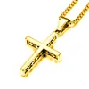 Colar Cruz de Aço Titânio Estilo Europeu e Americano Amazon Transfronteiriço Pingente Masculino Tendência Hip-hop Personalidade Acessórios de Vestir