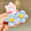 Par Coreano de Corda de Cabelo Infantil Colorida Doce Cor Macaron Florzinha Fofa Menina Bebê Tendão de Borracha Doces Tecido Argolas de Cabelo
